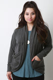 Shawl Collar Open Front Cocoon Cardigan