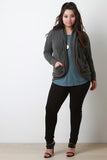 Shawl Collar Open Front Cocoon Cardigan