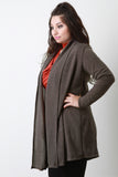 Shawl Collar Open Front Longline Cardigan