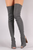 Liliana Stretched Jersey Chunky Heel Over-The-Knee Boots