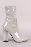 Liliana Lucite Chunky Heeled Ankle Boots