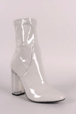 Liliana Lucite Chunky Heeled Ankle Boots