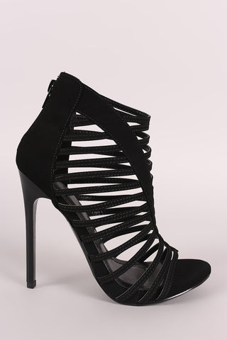 Shoe Republic LA Strappy Nubuck Stiletto Heel