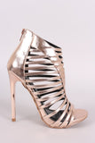 Shoe Republic LA Strappy Metallic Stiletto Heel