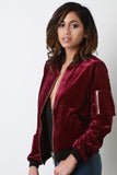 Velvet Bomber Jacket