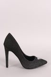 Destroyed Denim Pointy Toe Stiletto Pump