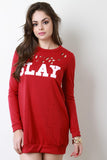 Slay Burn Cutouts and Razorcuts Sweater Dress