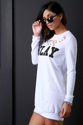 Slay Burn Cutouts and Razorcuts Sweater Dress