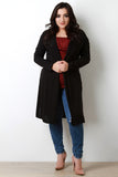 Soft Knit Side Slits Open Front Longline Cardigan