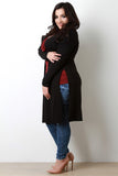 Soft Knit Side Slits Open Front Longline Cardigan