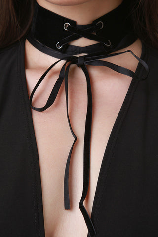 Velvet Rope Corset Choker