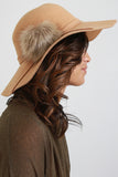 Pom Pom Wool Floppy Hat