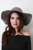 Pom Pom Wool Floppy Hat