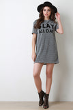 Slay All Day Metallic Tee Shirt Dress