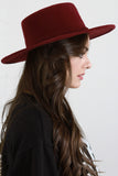 Wire Brim Felt Boater Hat