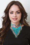 Colorful Navajo Beaded Fringe Choker