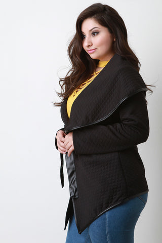 Plus Size Quilted Wrap Jacket