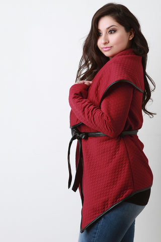 Plus Size Quilted Wrap Jacket