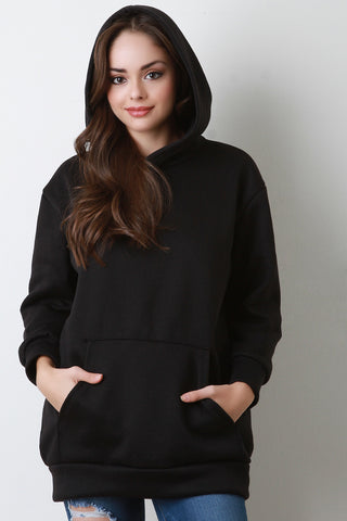 Basic Over-sized Long Sleeve Hoodie