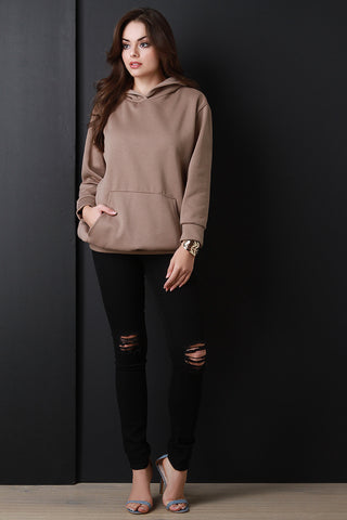 Basic Over-sized Long Sleeve Hoodie