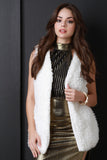 Faux Shearling Belted Vest