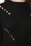 Shredded Spine Knitted Maxi Sweater