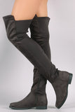 Liliana Suede Elastane Panel OTK Boots