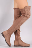 Liliana Suede Elastane Panel OTK Boots