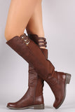 Liliana Buckle Straps Knee High Riding Boots