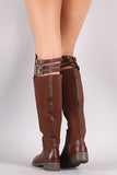 Liliana Buckle Straps Knee High Riding Boots