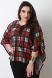 Plaid Poncho Top