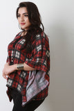 Plaid Poncho Top