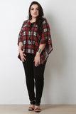 Plaid Poncho Top