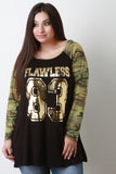 Flawless Camouflage Raglan Top