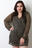 Metallic Surplice Romper