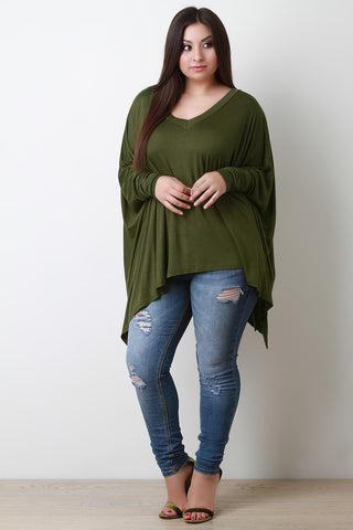 Shark Bite Dolman Sleeve Top