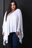 Shark Bite Dolman Sleeve Top