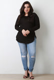 Loose Knit Rounded Hem Sweater