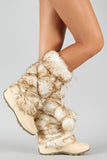 Pom Pom Fur Eskimo Mid-Calf Boot